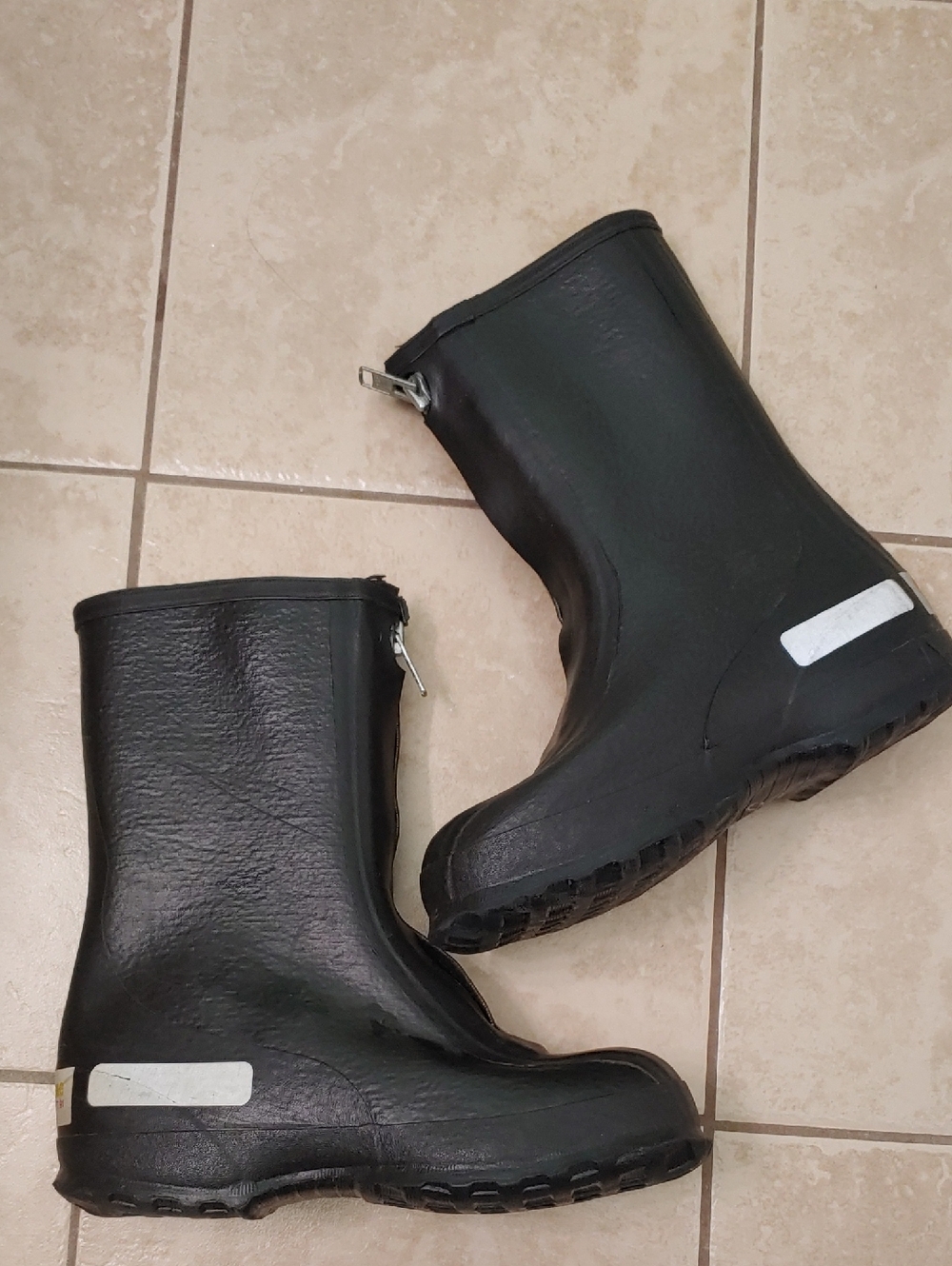 LaCrosse Rubber Boots Shearling Lined Front Zip Rain Wear Unisex Size 6/7